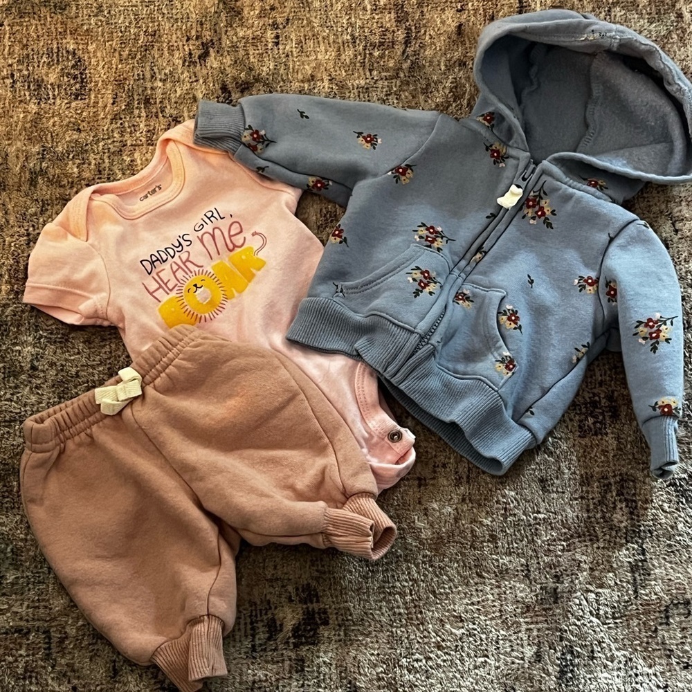 Carter’s Blue Hoodie and Pink Newborn Bundle